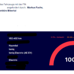 SoH-Prüfbericht einer Hochvoltbatterie mit 100 Prozent Batteriezustand