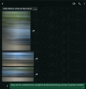Chat zur Schadenaufnahme